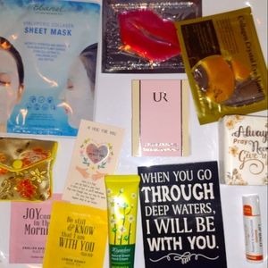 Christian Spa Items like lotion, tissue, face mask, lip mask and more!